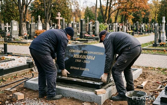 ANUBIS EESTI OÜ установка под ключ гранитных памятников в Таллине