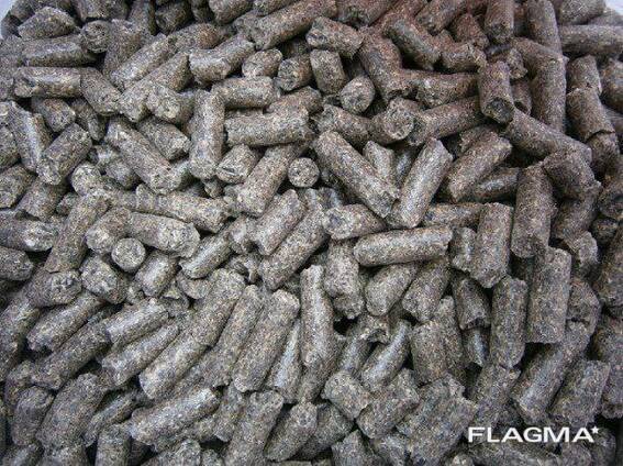 Пеллеты из лузги подсолнечной в гранулах 8 мм