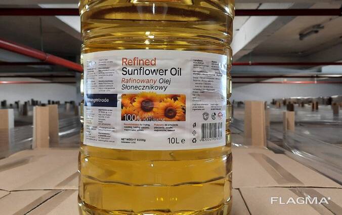 Refined Sunflower oil wholesale 10L PET Bottle on Europallet 680L