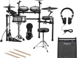 Roland TD-27KV V-Drums Electronic Drum Set, Bundle with PM-200 Monitor, Bench, Headphones,